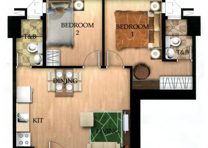 Cozy 2br 2bath San Lorenzo Place Netflix 4km Naia 马尼拉